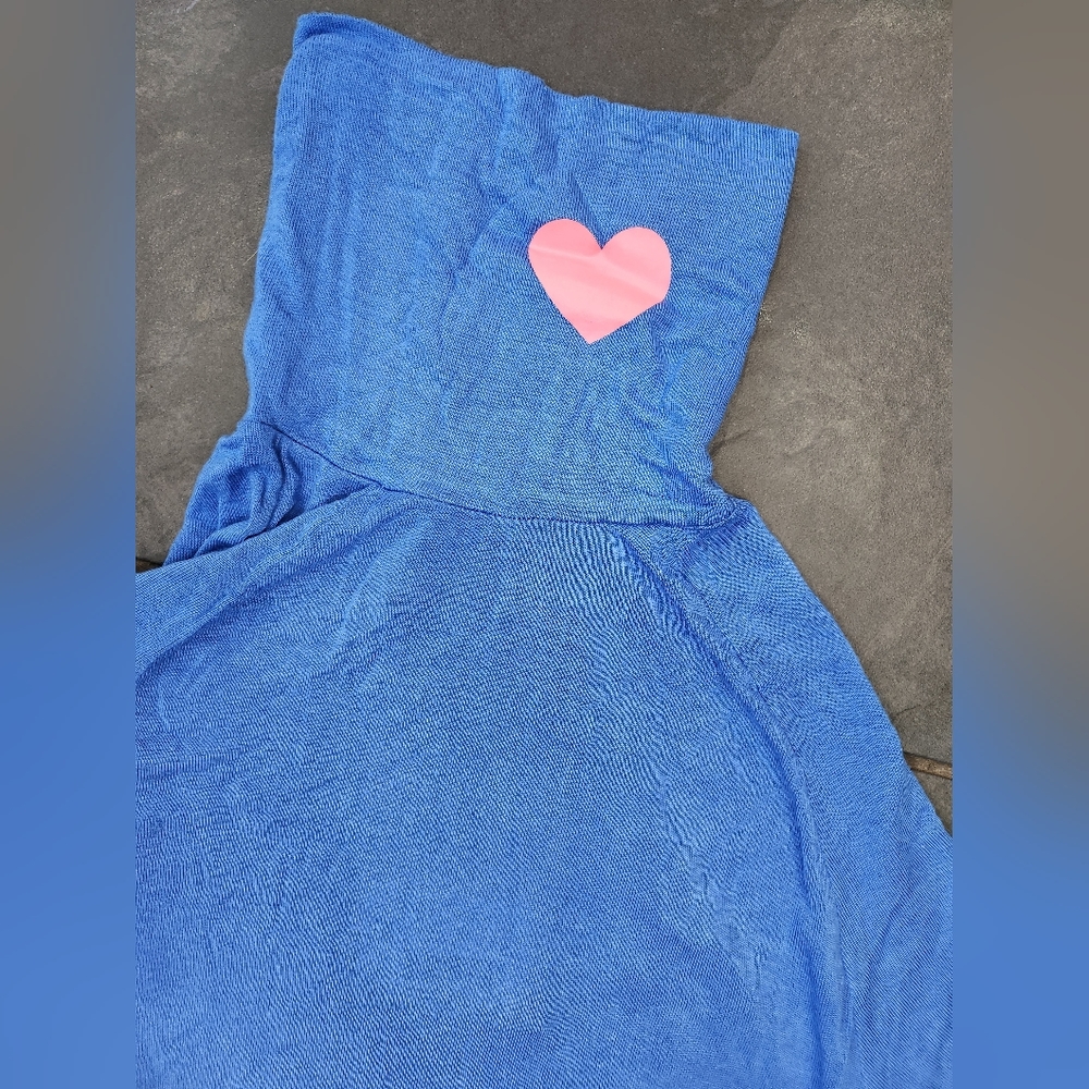 Little Heart Turtleneck Dress- Blue Jean (m) - Picture 3 of 6